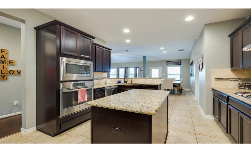 The home chef will love the built-in stainless steel appliances.