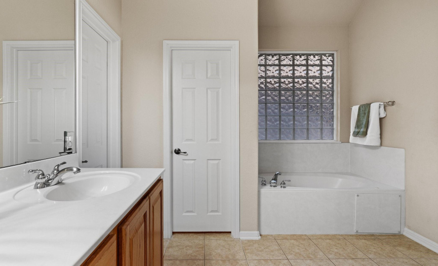 Relax after a long day in your deep soaking tub!