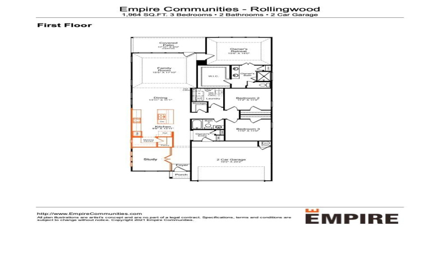 1st Floorplan - Photo is a Rendering.  Please contact On-Site for any questions or information.