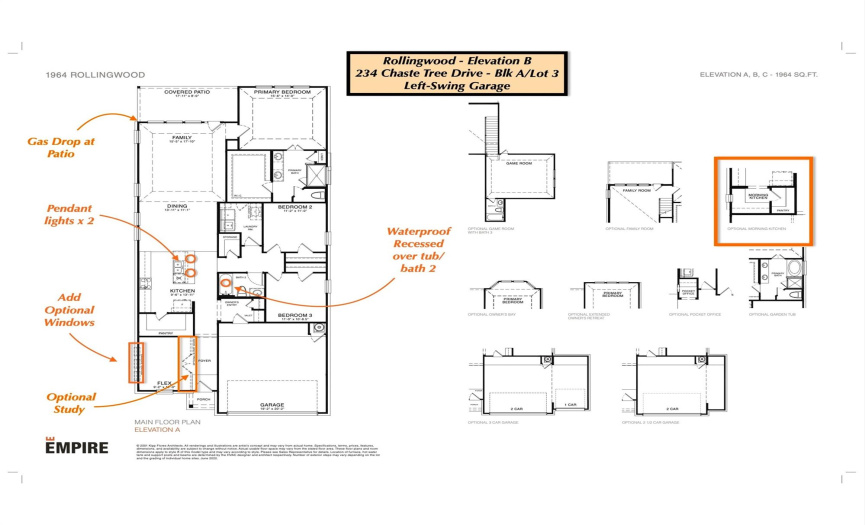 Floorplan Option Upgrades - Photo is a Rendering.  Please contact On-Site for any questions or information.