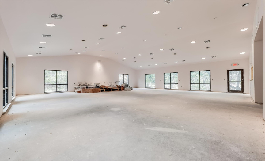Meeting hall, sanctuary, or conference room.