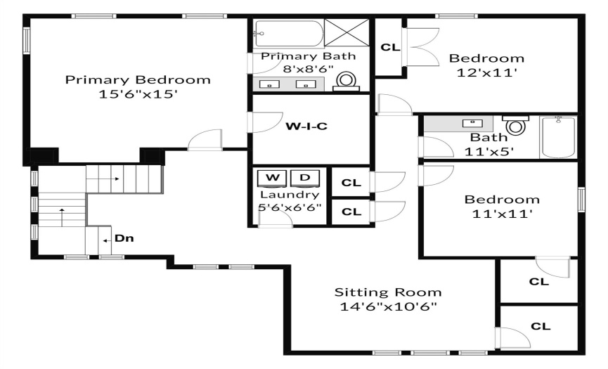 Floor plan for the second floor.