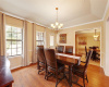 Formal dining is open to formal living room and the kitchen dining room.