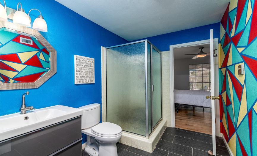 Full Bathroom Downstairs with Walk in Shower