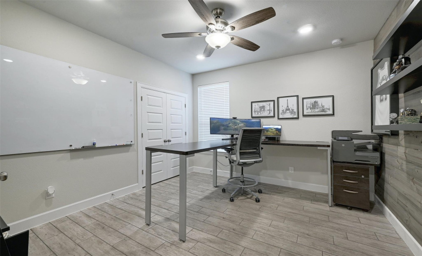 The third secondary bedroom carries the tile flooring found in the main area and could be used as a home office.