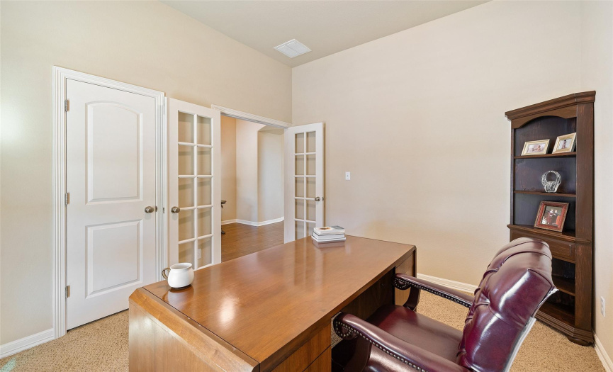 Dedicated office away from the central part of the home - great privacy when working at home