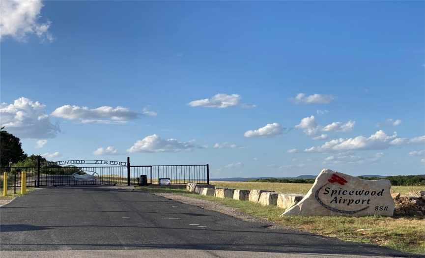 Gated Entrance to Spicewood Airport