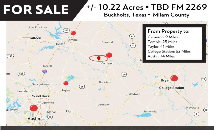 TBD (10ac) FM 2269, Buckholts, Texas 76518, ,Land,For Sale,FM 2269,ACT1982351