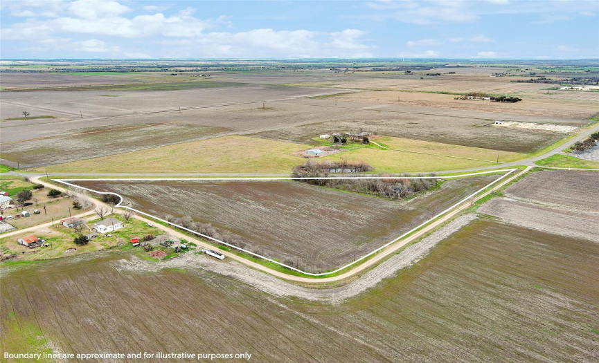 Aerial view of property - boundary lines approximate and for visual purposes only