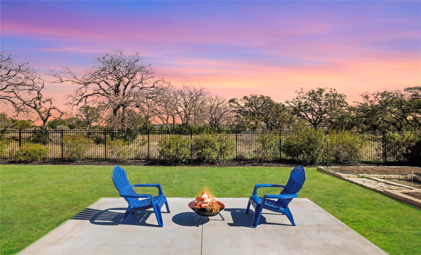 Enjoy the sunset in your private backyard!