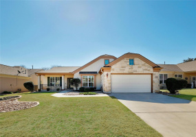 A darling DeVaca floor plan home in Sun City, TX with no steps inside or out!
