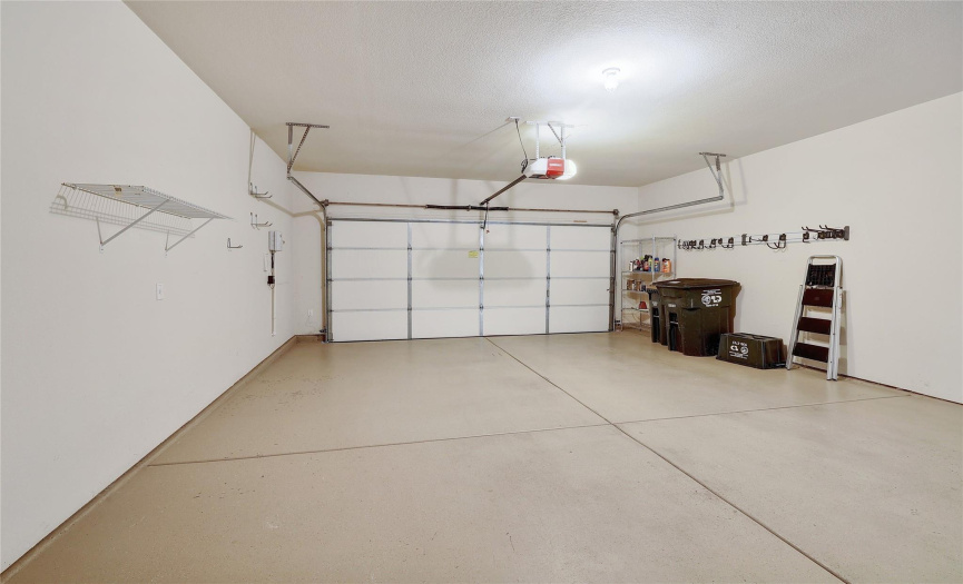 An extended garage with a kitchen level (no steps) entry into your home.