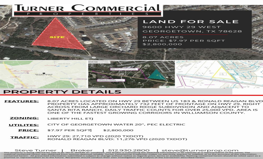 9600 HWY 29 West, Georgetown, Texas 78628, ,Commercial Sale,For Sale,HWY 29 West,ACT2752001