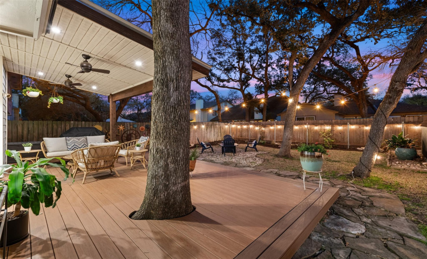 Huge deck area - perfect for entertaining.