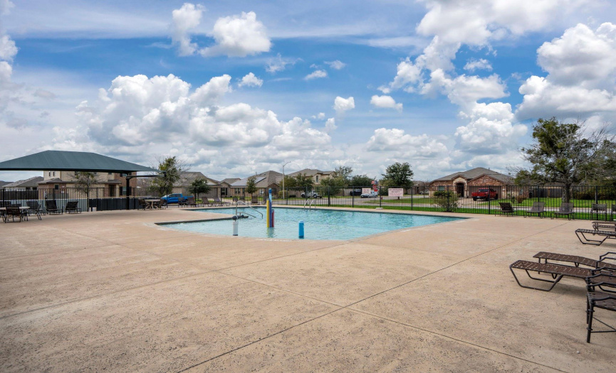Pool features a splash pad and wading area for small children