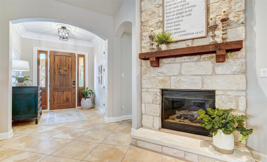 Stone Fireplace and Hearth