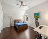 One of three bedrooms upstaits, this huge room has a fully remodeled bathroom attached. 