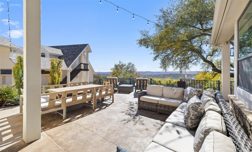 Plenty of room for entertaining on the back patio.