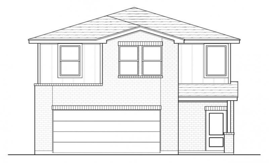 Parker Plan. Rendering of similar home. Actual home under construction.