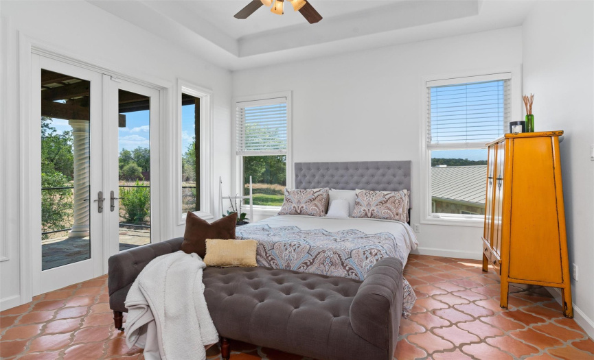 As you step into the first guest bedroom, a sense of tranquility washes over you. This room is designed as a true retreat, offering a peaceful oasis for your guests to unwind and recharge.