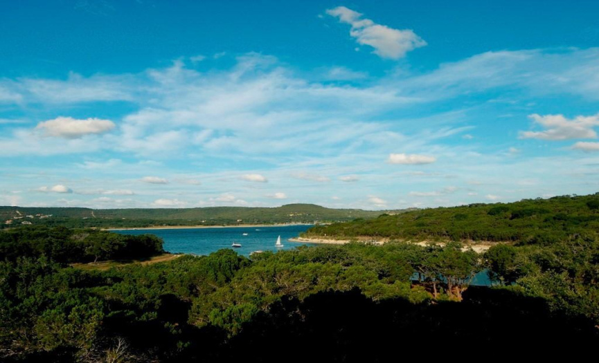 When Lake Travis is more full as seen from Admiral Park.