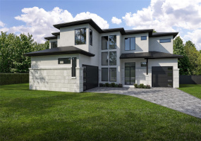 This exquisite rendering offers a preview of the stunning front exterior of the upcoming 4,479 sq ft modern masterpiece, boasting 6 bedrooms and 6 baths. Nestled in the exclusive gated Northshore section of The Hollows, this property combines elegance and contemporary design to create a truly captivating vision.
