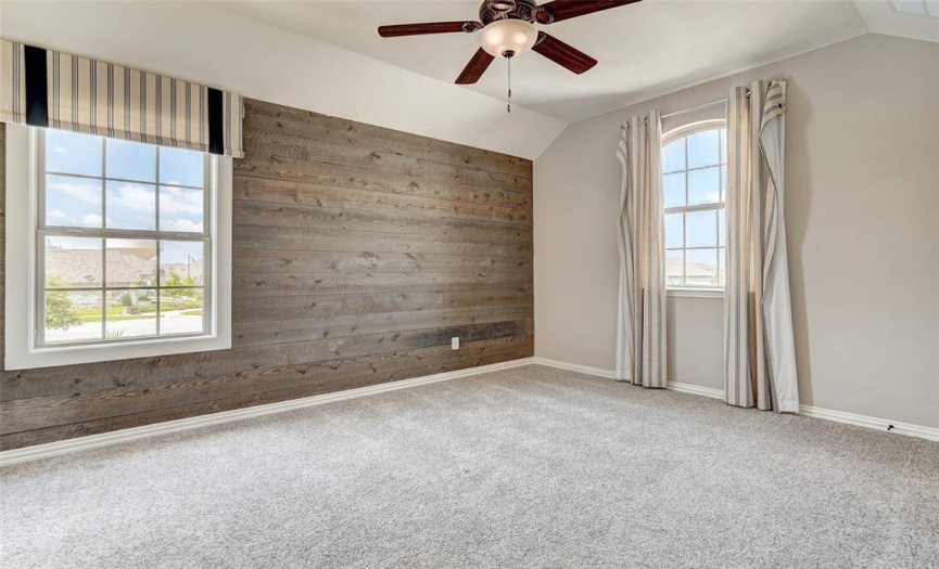 Upstairs Fourth Bedroom with Shiplap Accent Wall