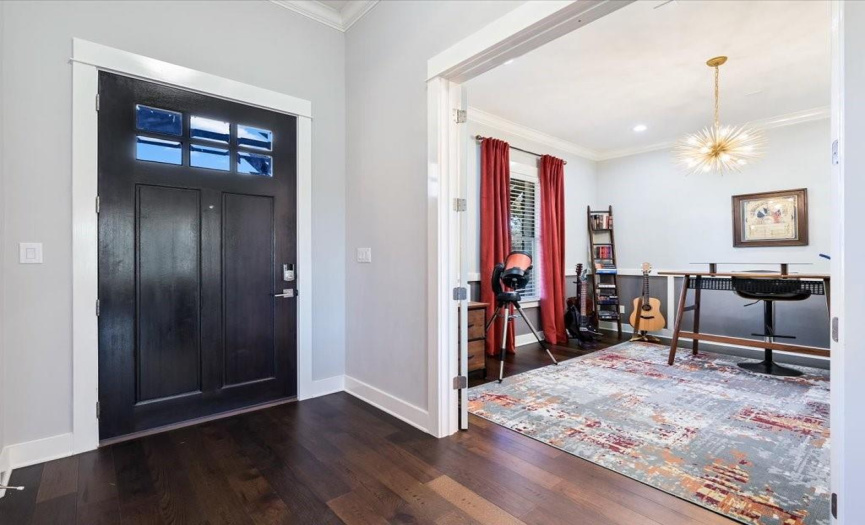Entry with bonus room that can be an office or a den