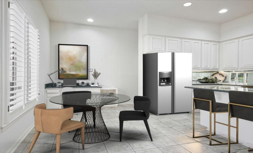 Experience the perfect blend of form and function with the center island and ample cabinetry, providing plenty of storage and workspace for all your culinary endeavors. *Virtually Staged*