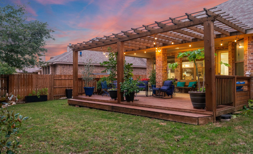 The patio and deck provides ample room for grilling, open-air dining, and lounging.