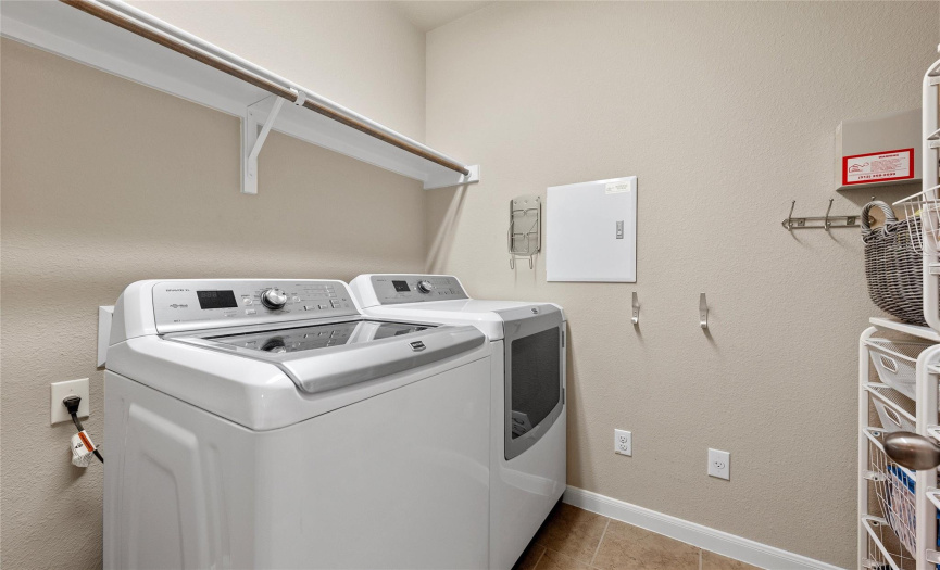 The in home laundry room.