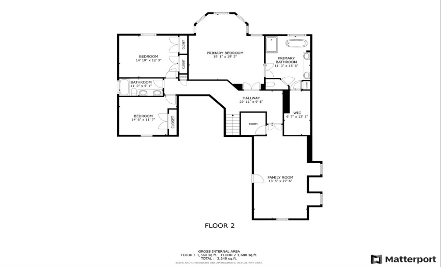 Floor plan - second level