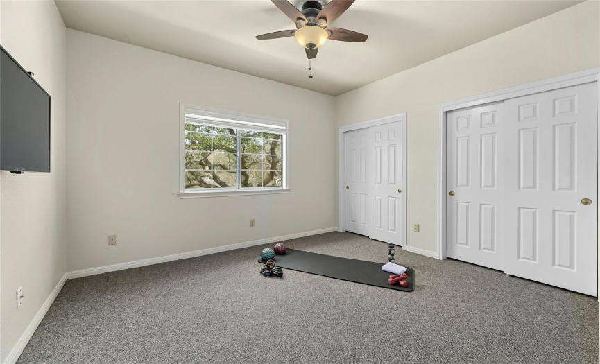 Bedroom Upstairs with Dual Step in Closets - Perfect Work Out Room