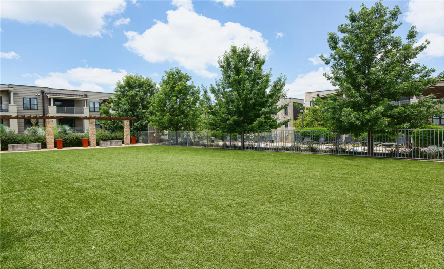This dog friendly community provides this stunning fenced-in dog park. 