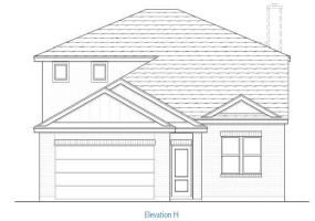 Madison H Elevation. Rendering of similar home. Actual home under construction.