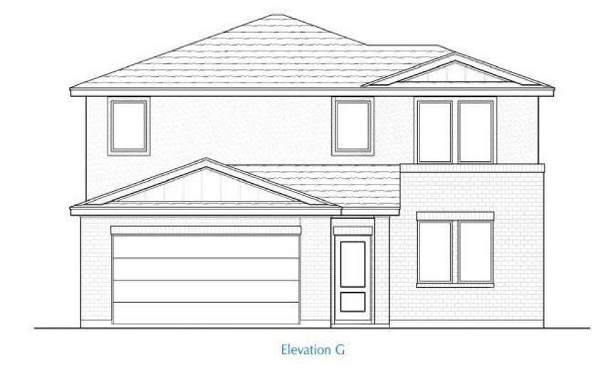 Paramount G Elevation. Rendering of similar home. Actual home under construction.