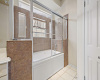 Nice sized shower/tub combination, water closet and walk-in closet. 