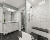 Walk in shower in the primary bathroom - beautifully updated!