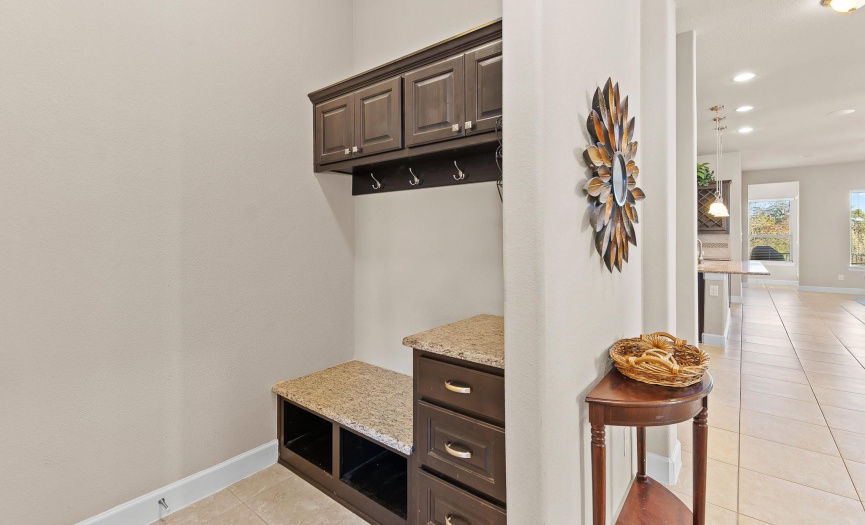Mud room with shoe cubbies and great storage