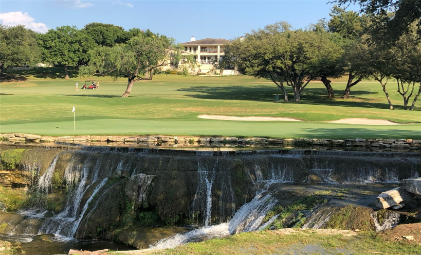 View of your new home the golf course and the waterfall