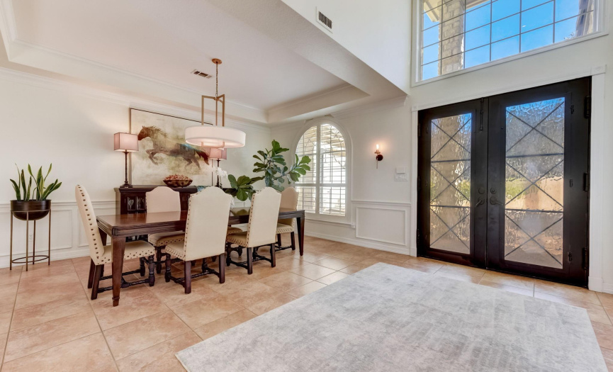 Check out the gorgeous double-door entry and spacious dining room