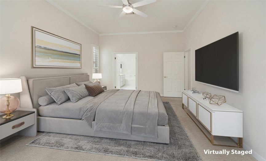 Virtually staged: Main Bedroom