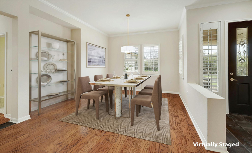 Virtually staged: Dining room