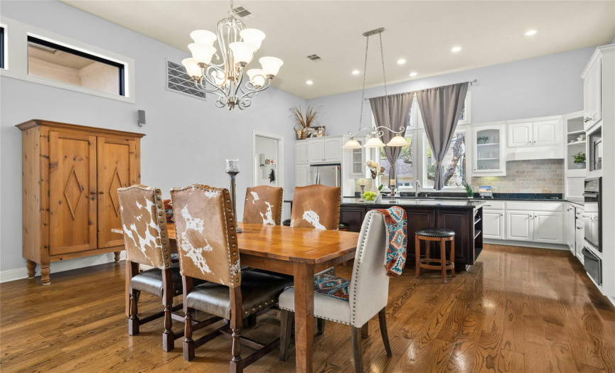 Plenty of room for even the largest of dining tables to entertain, create a holiday meal, or simply to bond with your family over an evening meal.