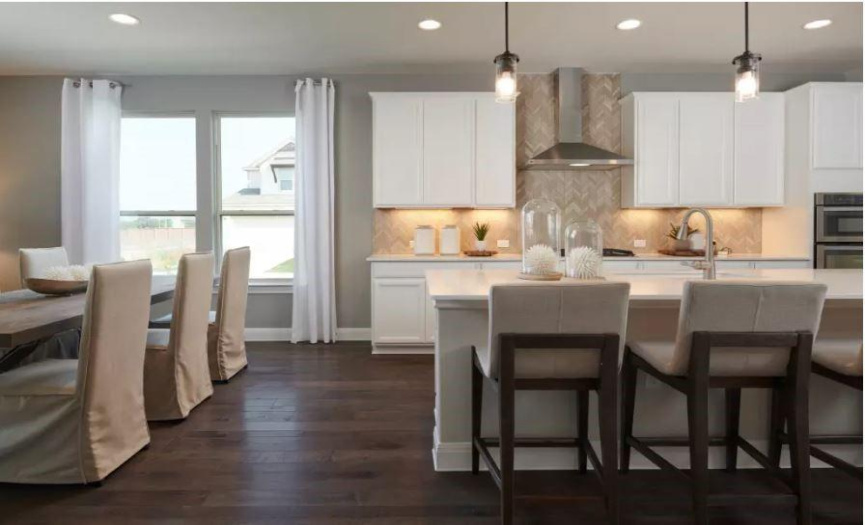 Photo of Pulte model home with same floor plan, not of actual home listed.