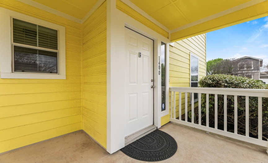 Relax on the covered front porch with your morning coffee. Home comes with a Ring doorbell system ready to go!