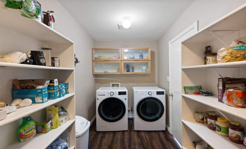 Huge pantry and laundry room