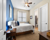 The guest suite bedroom offers a private bathroom and comfortable accommodations.