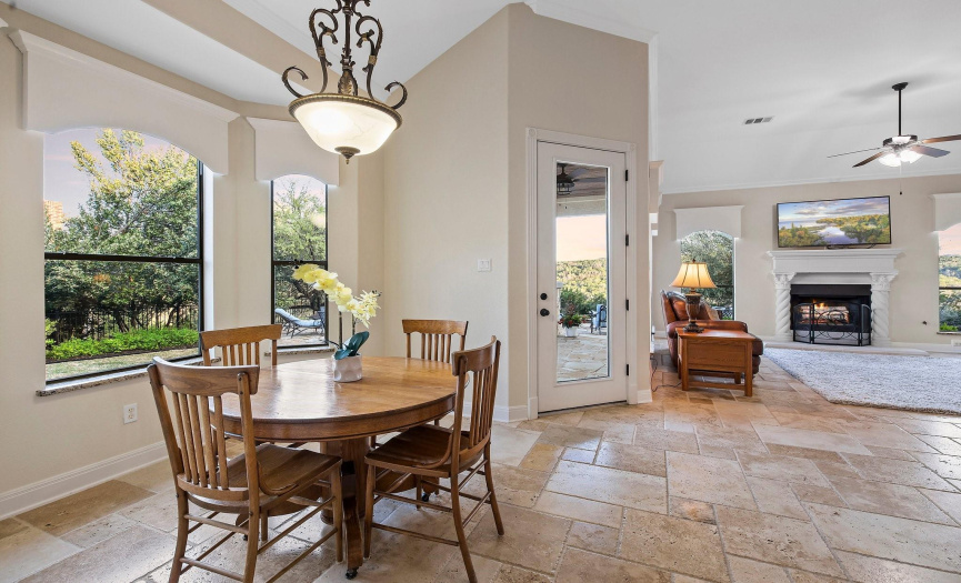Nice informal dining space for everyday meals - open to the kitchen and family room