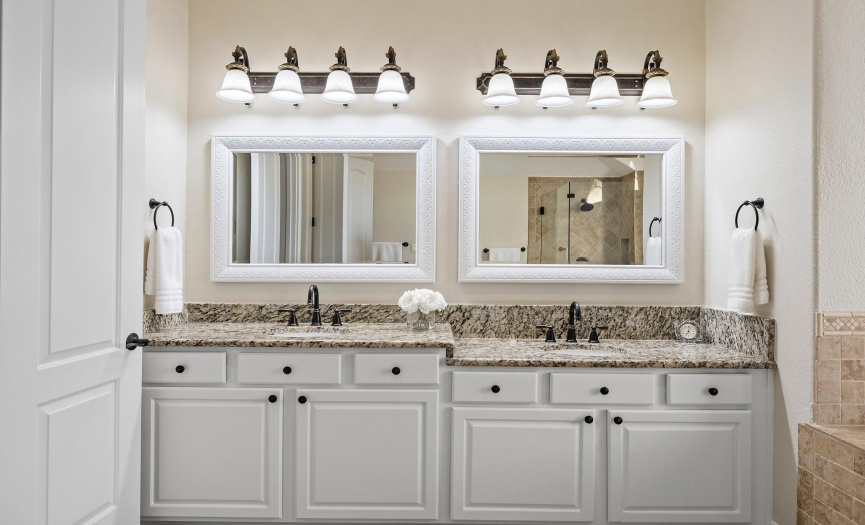 Clean, modern vanity with stylish lighting in a well-appointed bathroom